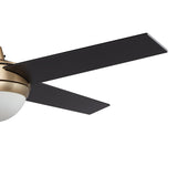 Neva 52" In. Gold/Black 4 Blade Smart Ceiling Fan with LED Light Kit Works with Smart Wall Switch, Google Assistant/Alexa/Siri