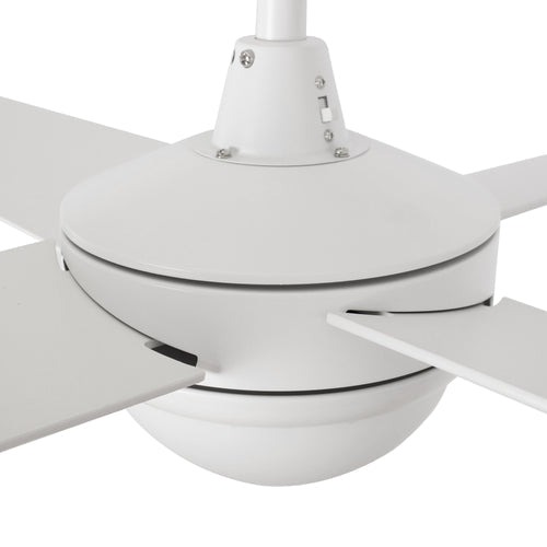 NEVA 52" In. White/White 4 Blade Smart Ceiling Fan with LED Light Kit Works with LED Light Kit & Smart Wall Switch