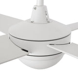 NEVA 52" In. White/White 4 Blade Smart Ceiling Fan with LED Light Kit Works with LED Light Kit & Smart Wall Switch