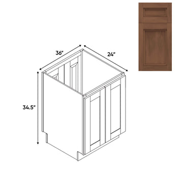 RTA - Havana Walnut - Base Cabinet with 4 Door - 24