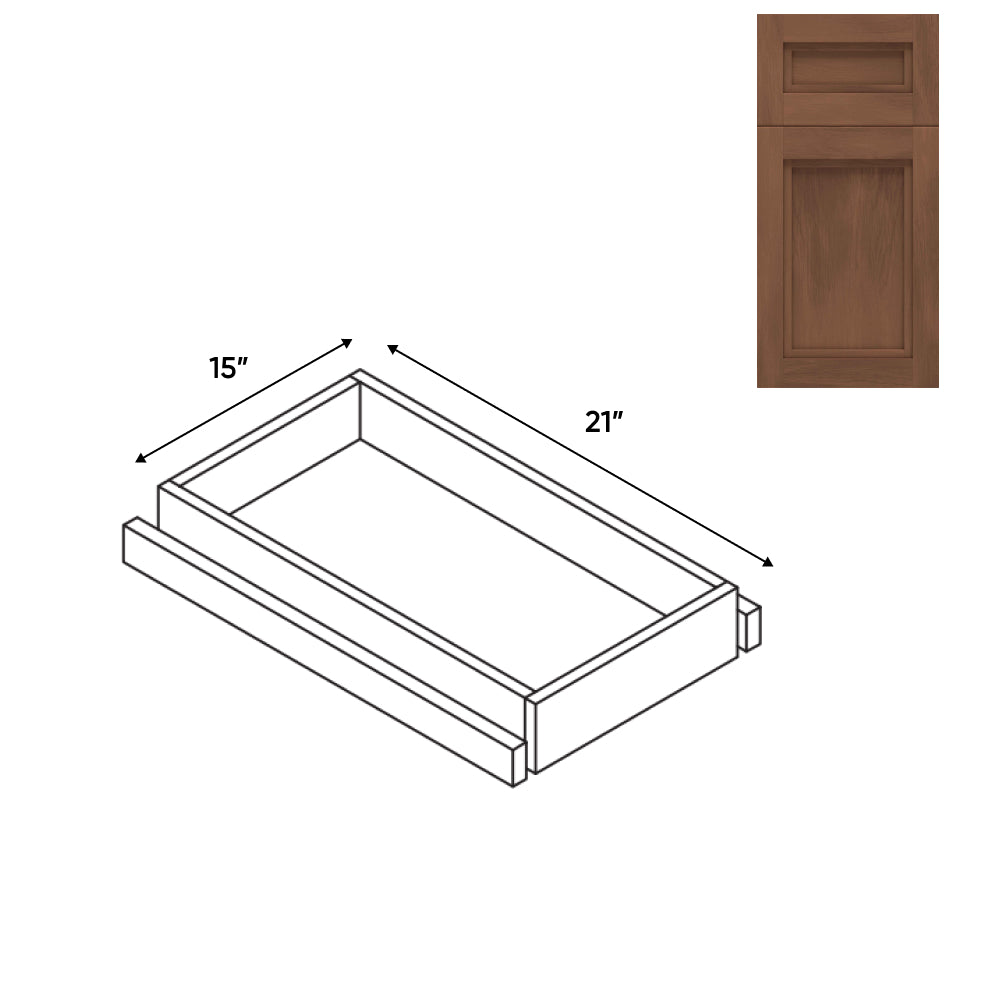 RTA - Havana Walnut - Base Roll Out Tray - 11"W x 4.25"H x 21"D - HAW-T15