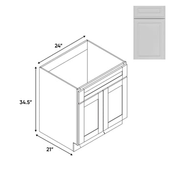 RTA - Elegant Shaker White - Vanity Cabinets with 2 Door - 24