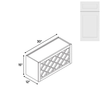 RTA - White Shaker - Wine Rack - 30"W x 15"H x 12"D - VWS-3015WR