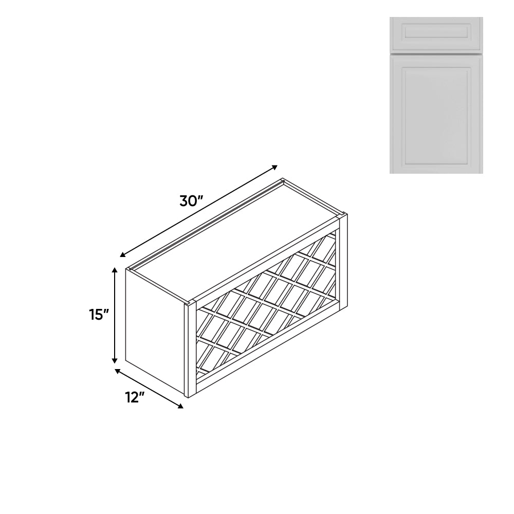 RTA - Elegant Shaker White - Wine Rack - 30"W x 15"H x 12"D