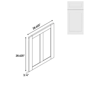 RTA - White Shaker - 3.75"W x 28.62"H - Matching Base End Panel 2 - 3.75"W x 28.62"H - VWS-MBEP24