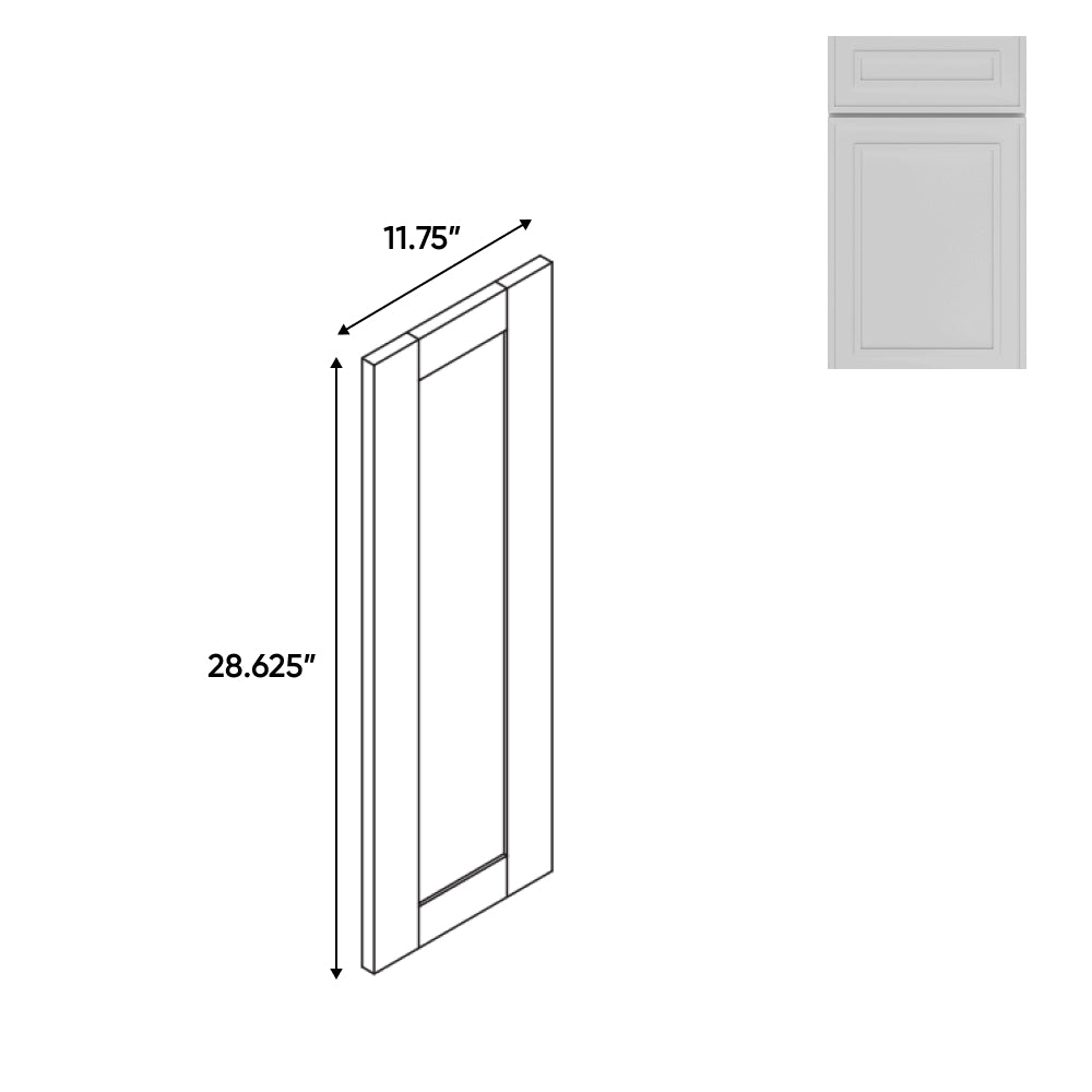 RTA - Elegant Shaker White - 11.75"W x 28.62"H - Matching Wall End Panel