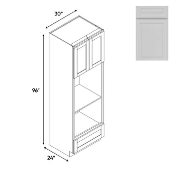 RTA - Elegant Shaker White - Wall Oven Cabinets with 2 Door 1 Drawer - 30