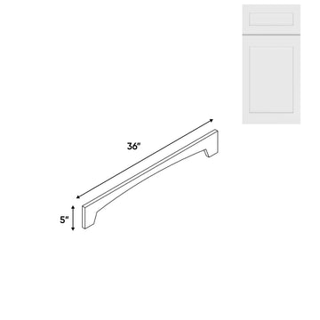 RTA - White Shaker - Valance Panel Arch Style - 36