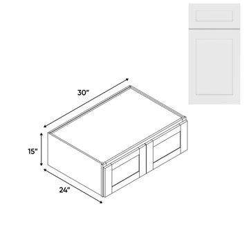 RTA - White Shaker - Wall High Cabinets with 2 Door - 30