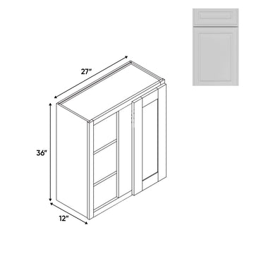 RTA - Elegant Shaker White - Wall Blinder Corner - 1 Door 2 Shelf - 27