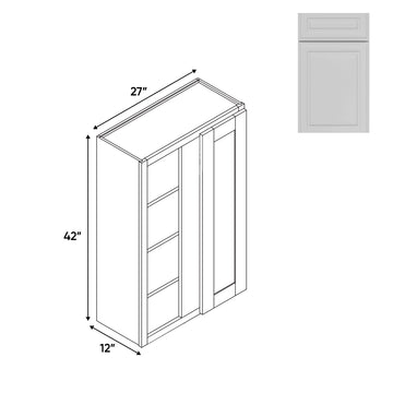 RTA - Elegant Shaker White - Wall Blinder Corner - 1 Door 2 Shelf - 27