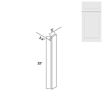 RTA - White Shaker - Wood Wall Filler - 3"W x 36"H x 0.75"D - VWS-WF336