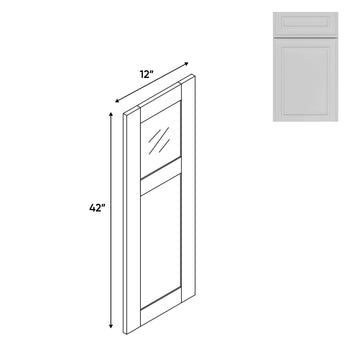 RTA - Elegant Shaker White -Wall Glass Door - Left - 12