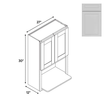 RTA - Elegant Shaker White - Microwave Wall Cabinets with 2 Door 1 Shelf - 27