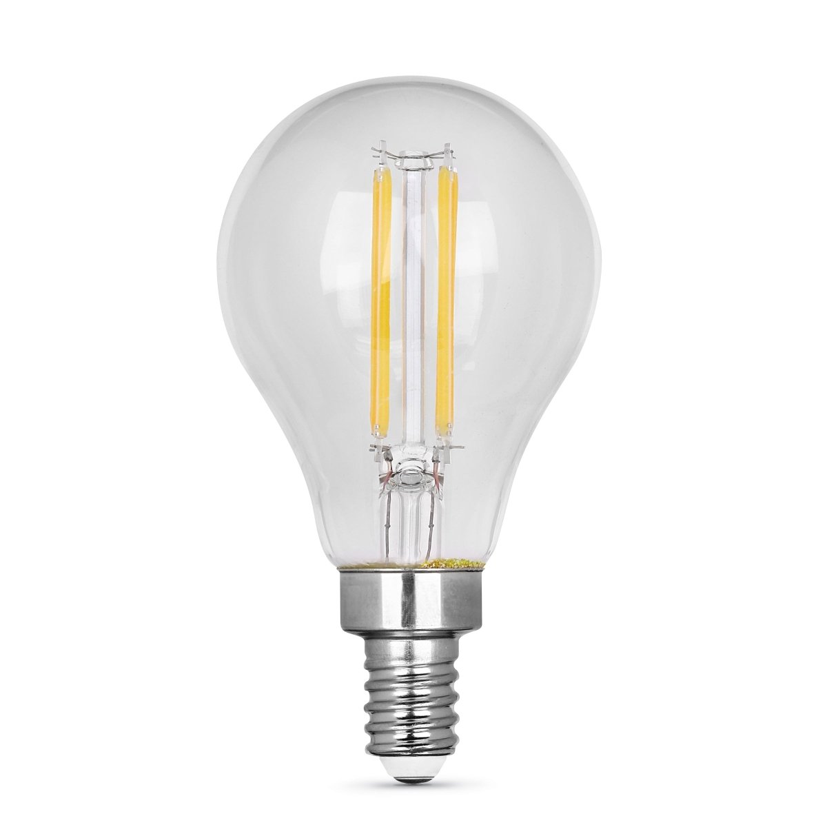 A15 LED Light Bulbs, A - shape, Candelabra Base Filament, Dimmable, Crystal Decorative Bulb, Clear, 2 Pack - BUILDMYPLACE