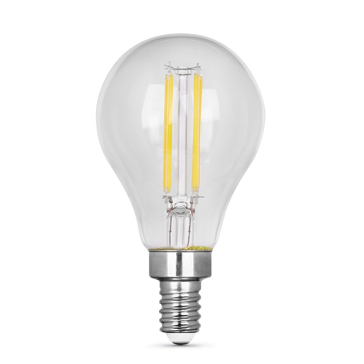 A15 LED Light Bulbs, A - shape, Candelabra Base Filament, Dimmable, Crystal Decorative Bulb, Clear, 2 Pack - BUILDMYPLACE