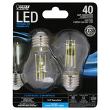 A15 LED Light Bulbs, E26, Filament, Dimmable, Crystal Clear, Decorative, Medium Base, 2 Pack - BUILDMYPLACE