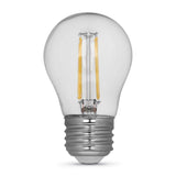 A15 LED Light Bulbs, E26, Filament, Dimmable, Crystal Clear, Decorative, Medium Base, 2 Pack - BUILDMYPLACE