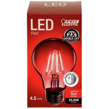 A19 Clear Glass Red, Blue, Green LED Bulb, 4.5 watts, E26, Dimmable