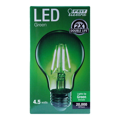 A19 Clear Glass Red, Blue, Green LED Bulb, 4.5 watts, E26, Dimmable - BUILDMYPLACE