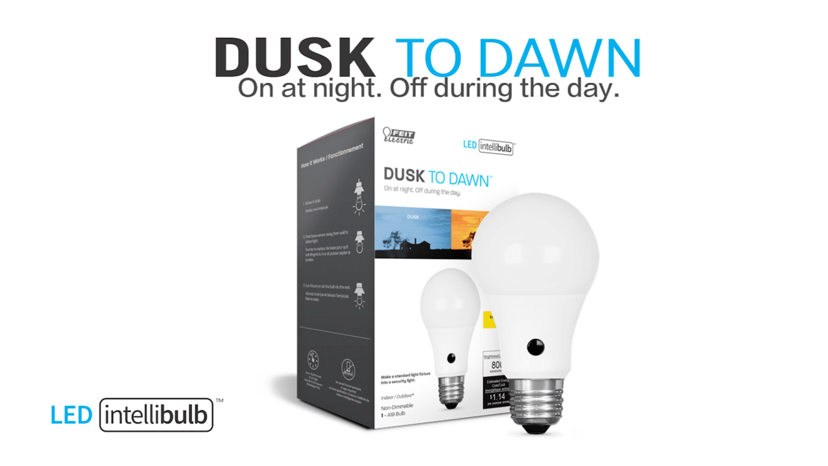 A19 ED Light Bulbs, 60W, E26, Daylight Dusk - to - Dawn, Non - Dimmable - BUILDMYPLACE