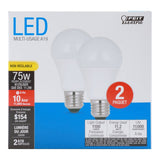 A19 LED Bulbs, 15 Watts, E26, 800 Lumen, frosted, 5000K, Non - Dimmable - BUILDMYPLACE