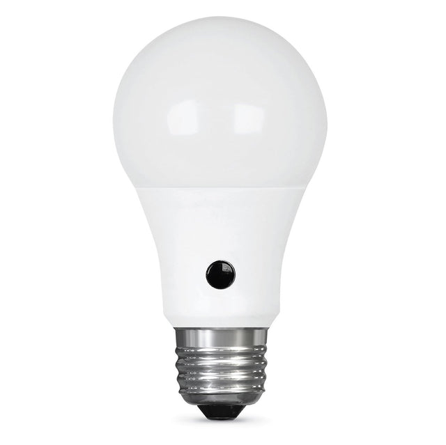 A19 LED Light Bulbs, 60W, Soft White Dusk - to - Dawn LED, - BUILDMYPLACE