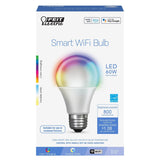 A19 LED Smart Wifi Bulb, 9 Watt, A - 19 Shape, RGBW, Google/Alexa, Bulb,2700K - 6500K,800 Lumens - BUILDMYPLACE