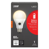 A21 LED Bulbs, 60W, E26, Battery Backup Intellibulb, Gen 2 , 2700K - BUILDMYPLACE