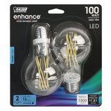 A21 LED LED Light Bulb, 15 Watts, E26, Dimmable, 1500 Lumens, Bright Daylight - BUILDMYPLACE