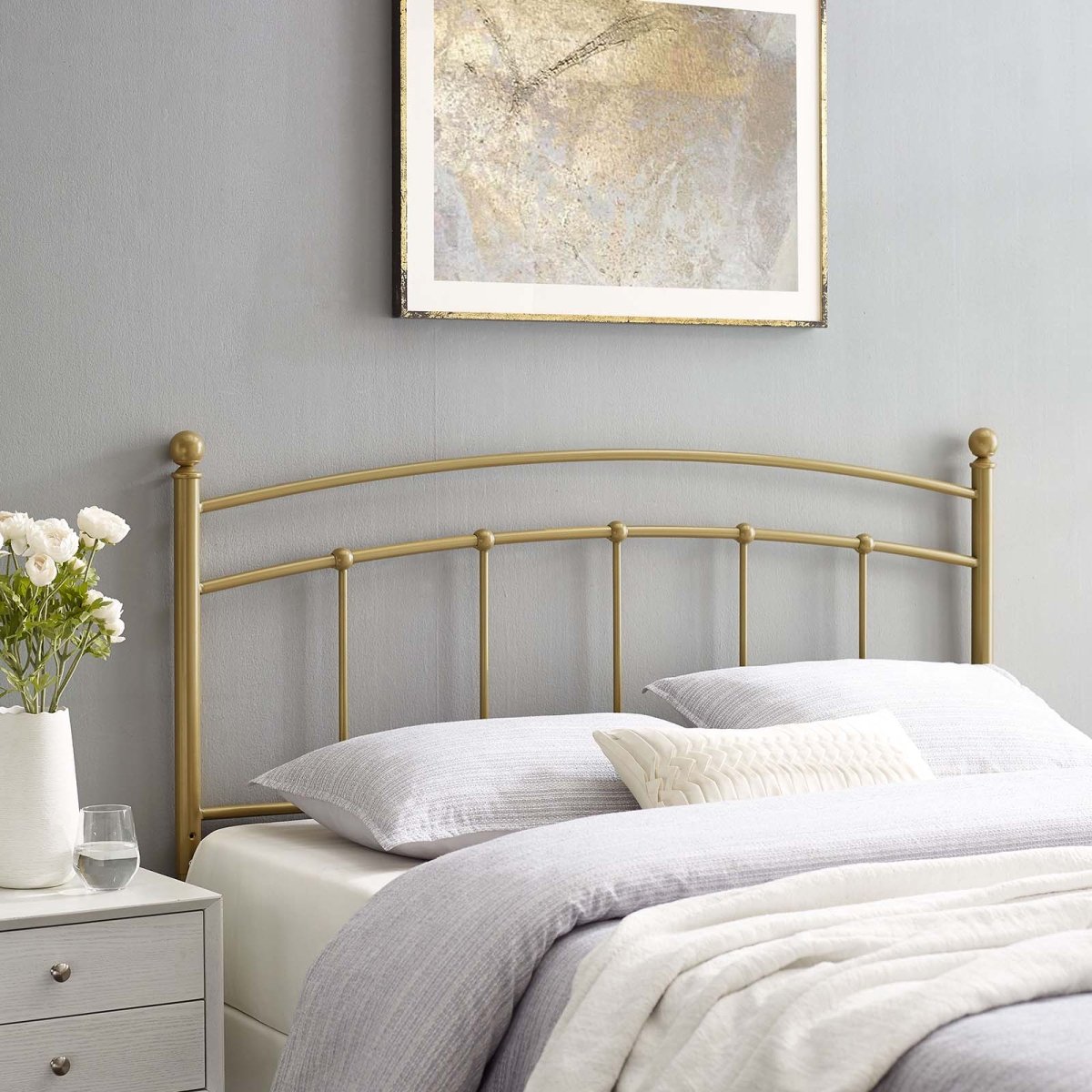 Abigail Queen Metal Headboard - BUILDMYPLACE