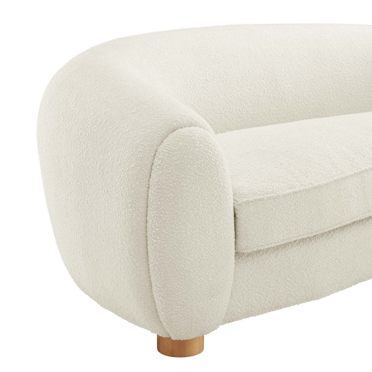 Abundant Boucle Upholstered Fabric Sofa - BUILDMYPLACE