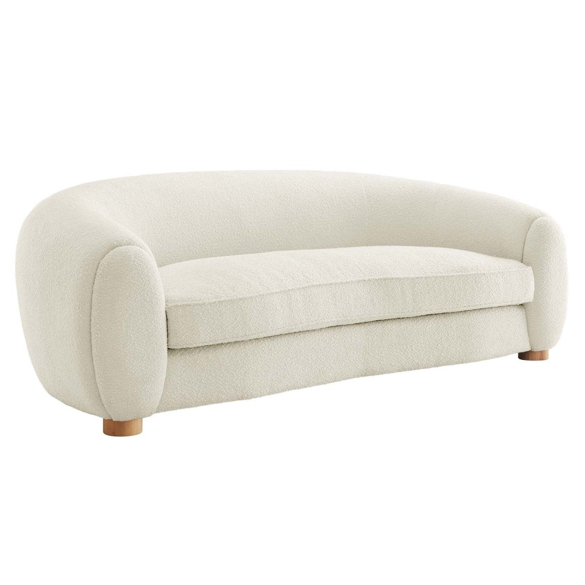 Abundant Boucle Upholstered Fabric Sofa - BUILDMYPLACE