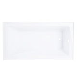 Acrylic Alcove Bathtub in White - cUPC/UPC Certified - BUILDMYPLACE