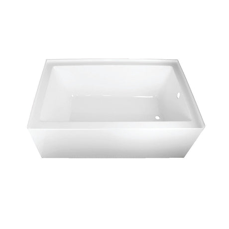 Acrylic Alcove Bathtub in White - cUPC/UPC Certified - BUILDMYPLACE