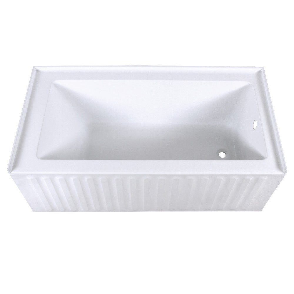 Acrylic Alcove Bathtub in White - cUPC/UPC Certified - BUILDMYPLACE