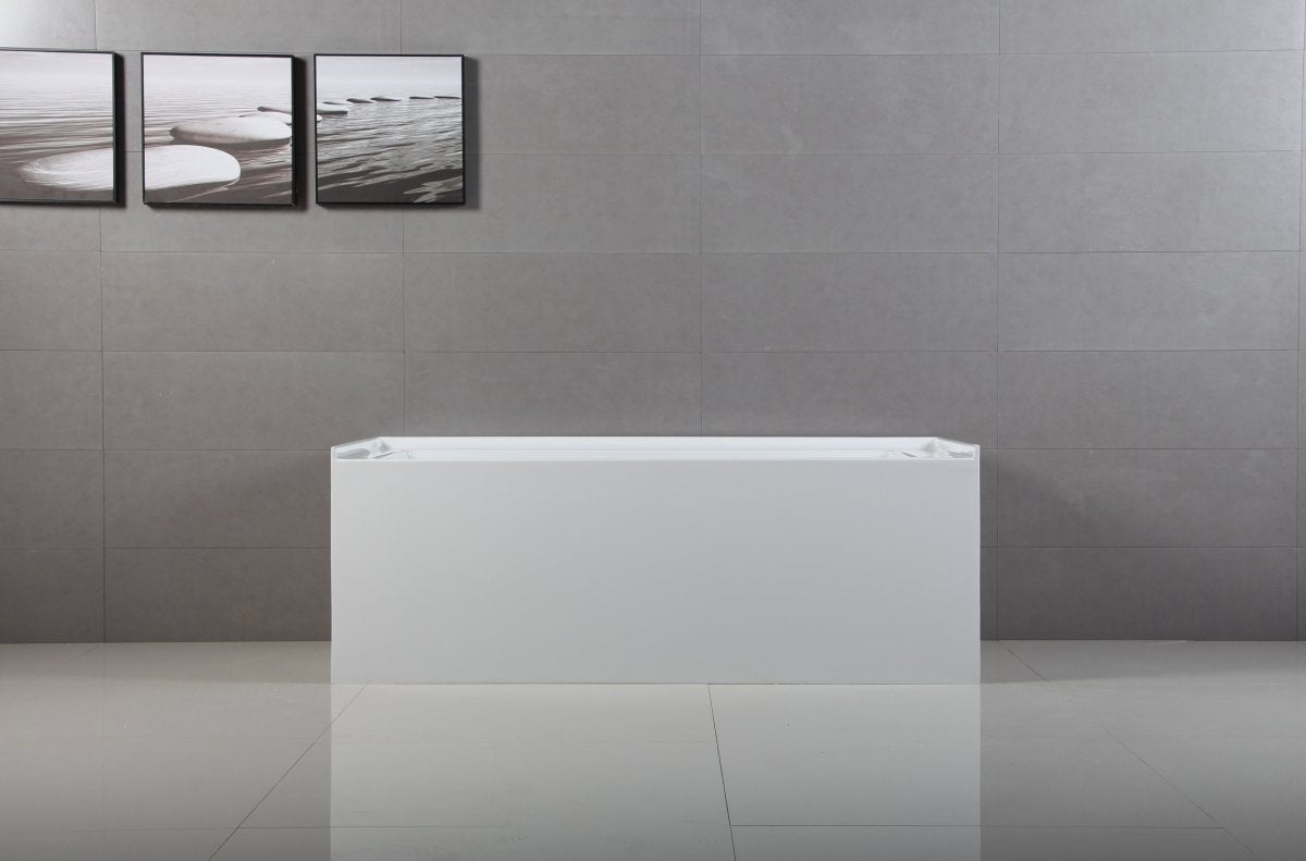 Acrylic Alcove Bathtub in White - cUPC/UPC Certified - BUILDMYPLACE