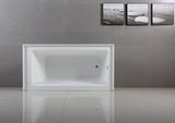 Acrylic Alcove Bathtub in White - cUPC/UPC Certified - BUILDMYPLACE