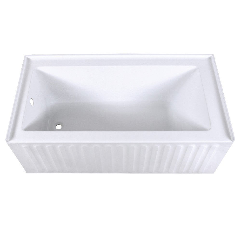 Acrylic Alcove Bathtub in White - cUPC/UPC Certified - BUILDMYPLACE