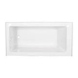 Acrylic Alcove Bathtub in White - cUPC/UPC Certified - BUILDMYPLACE