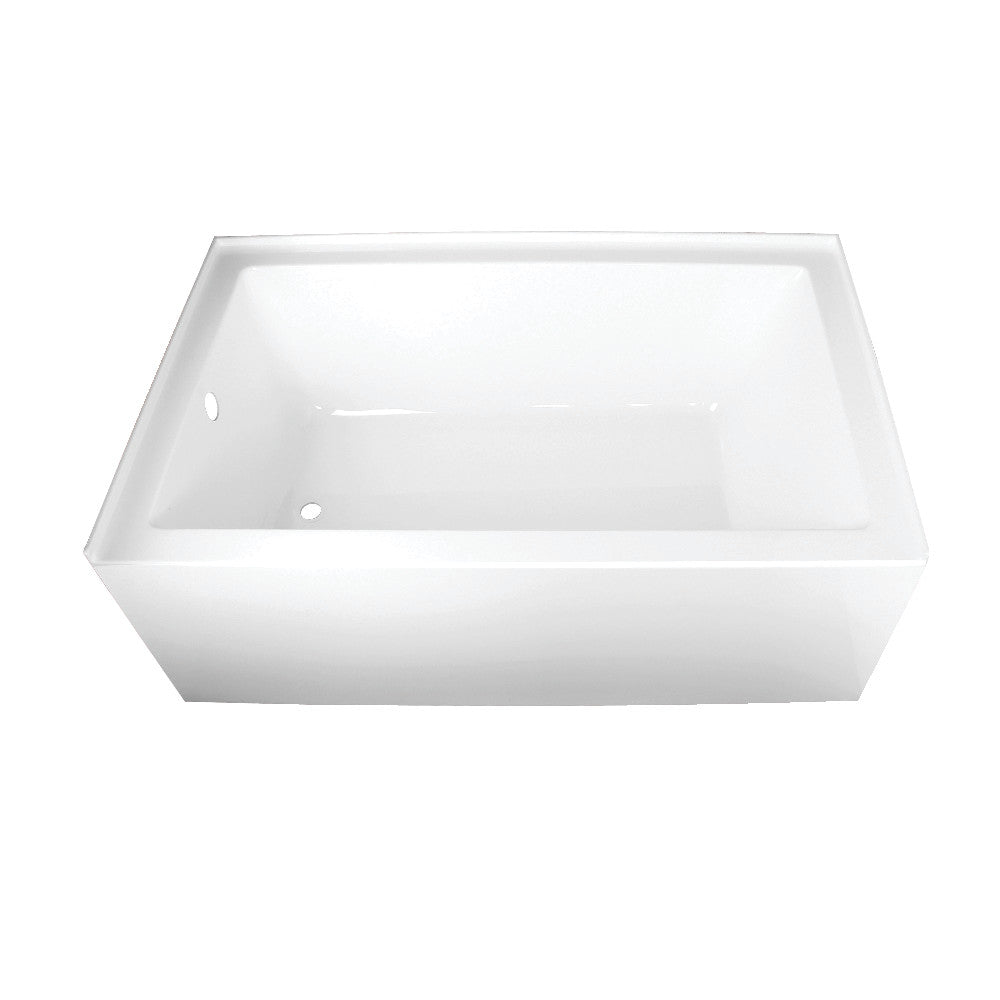 Acrylic Alcove Bathtub in White - cUPC/UPC Certified - BUILDMYPLACE