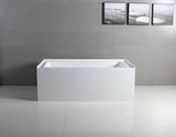 Acrylic Alcove Bathtub in White - cUPC/UPC Certified - BUILDMYPLACE