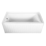 Acrylic Alcove Bathtub in White - cUPC/UPC Certified - BUILDMYPLACE