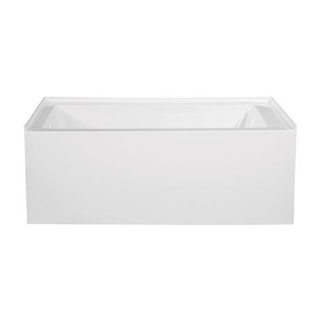 Acrylic Alcove Bathtub in White - cUPC/UPC Certified - BUILDMYPLACE