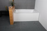 Acrylic Alcove Bathtub in White - cUPC/UPC Certified - BUILDMYPLACE