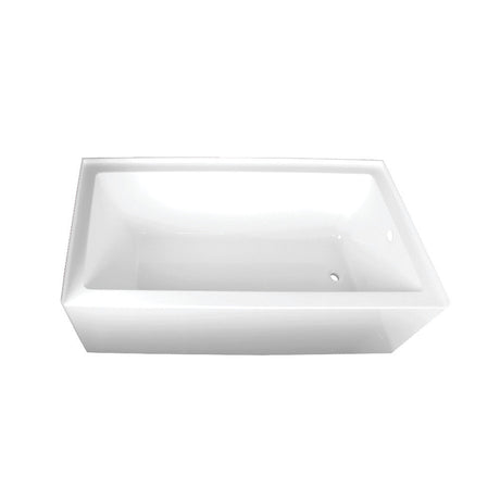 Acrylic Alcove Bathtub in White - cUPC/UPC Certified - BUILDMYPLACE