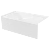 Acrylic Anti - Skid Alcove Bathtub in White - cUPC/UPC Certified - BUILDMYPLACE