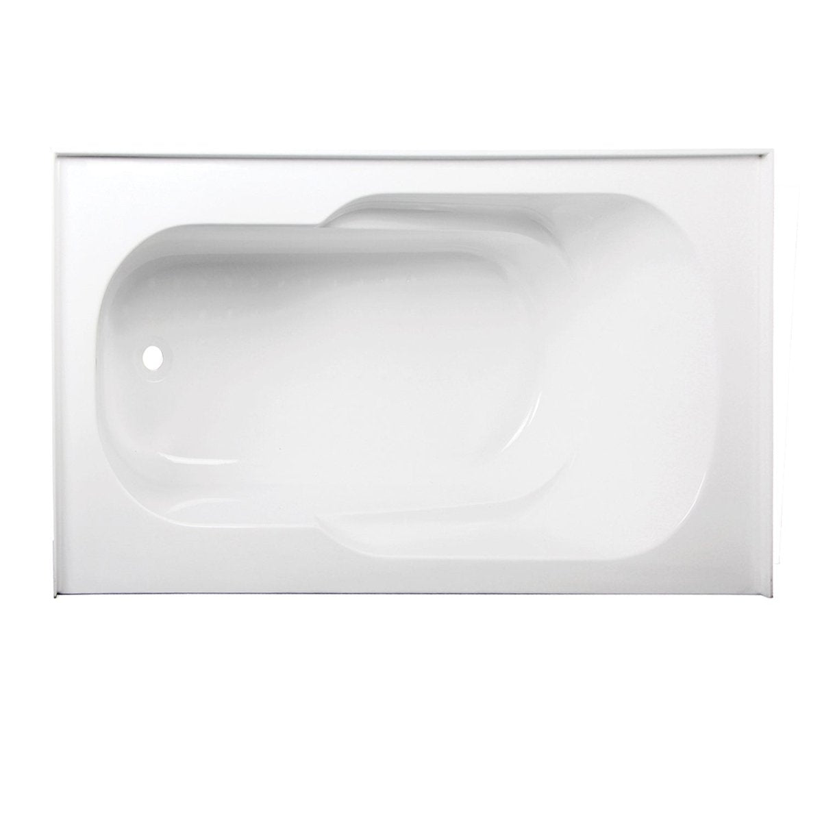 Acrylic Anti - Skid Alcove Bathtub in White - cUPC/UPC Certified - BUILDMYPLACE