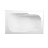 Acrylic Anti - Skid Alcove Bathtub in White - cUPC/UPC Certified - BUILDMYPLACE