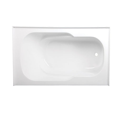 Acrylic Anti - Skid Alcove Bathtub in White - cUPC/UPC Certified - BUILDMYPLACE